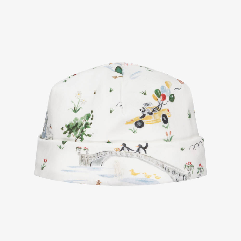 Ralph Lauren-White Ny Zoo Print Hat | Childrensalon Outlet