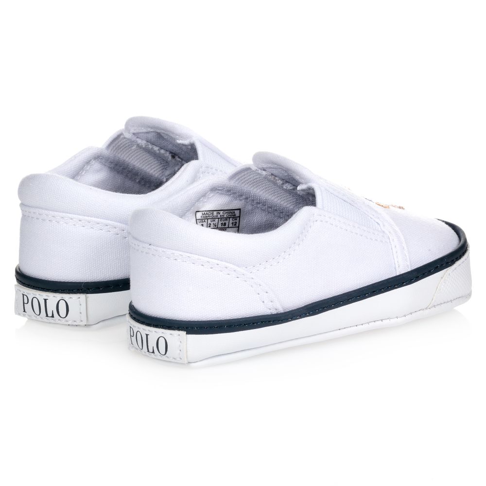 Chaussure ralph lauren blanche deals