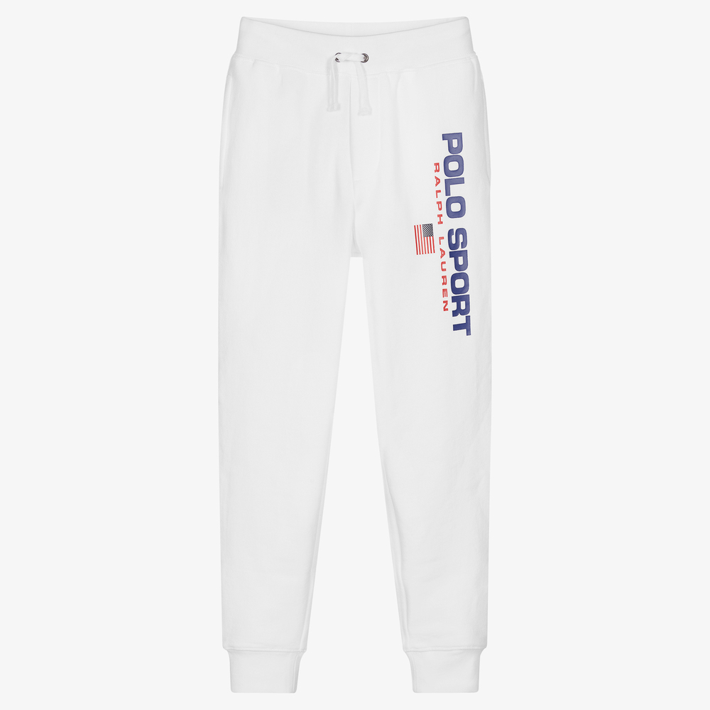 Polo Ralph Lauren - White Polo Sport Logo Joggers | Childrensalon