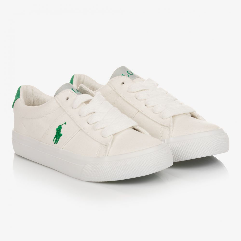 Ralph lauren white shop plimsolls