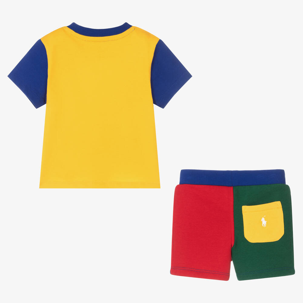Blue and yellow shorts hotsell