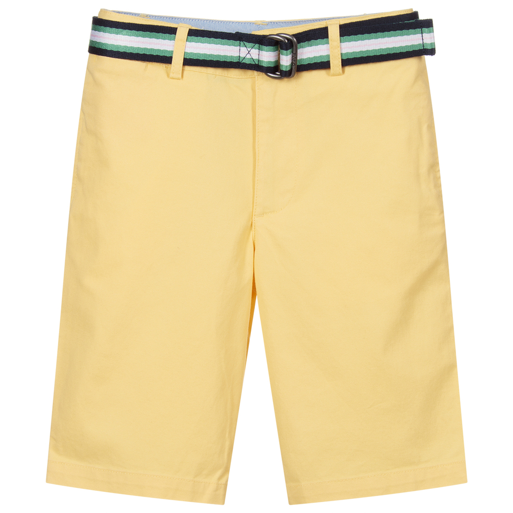 Polo Ralph Lauren - Желтые хлопковые шорты-бермуды | Childrensalon