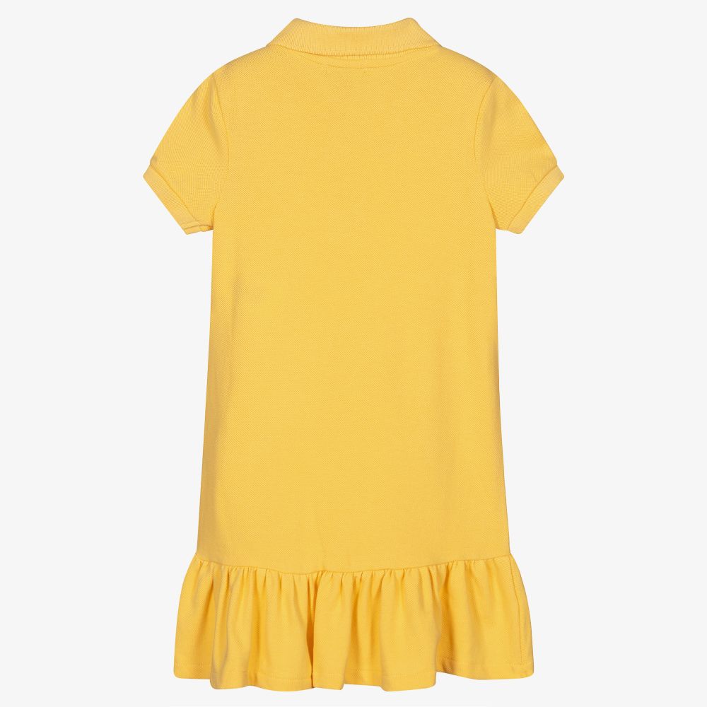 Polo Ralph Lauren Yellow Cotton Piqu Polo Dress Childrensalon