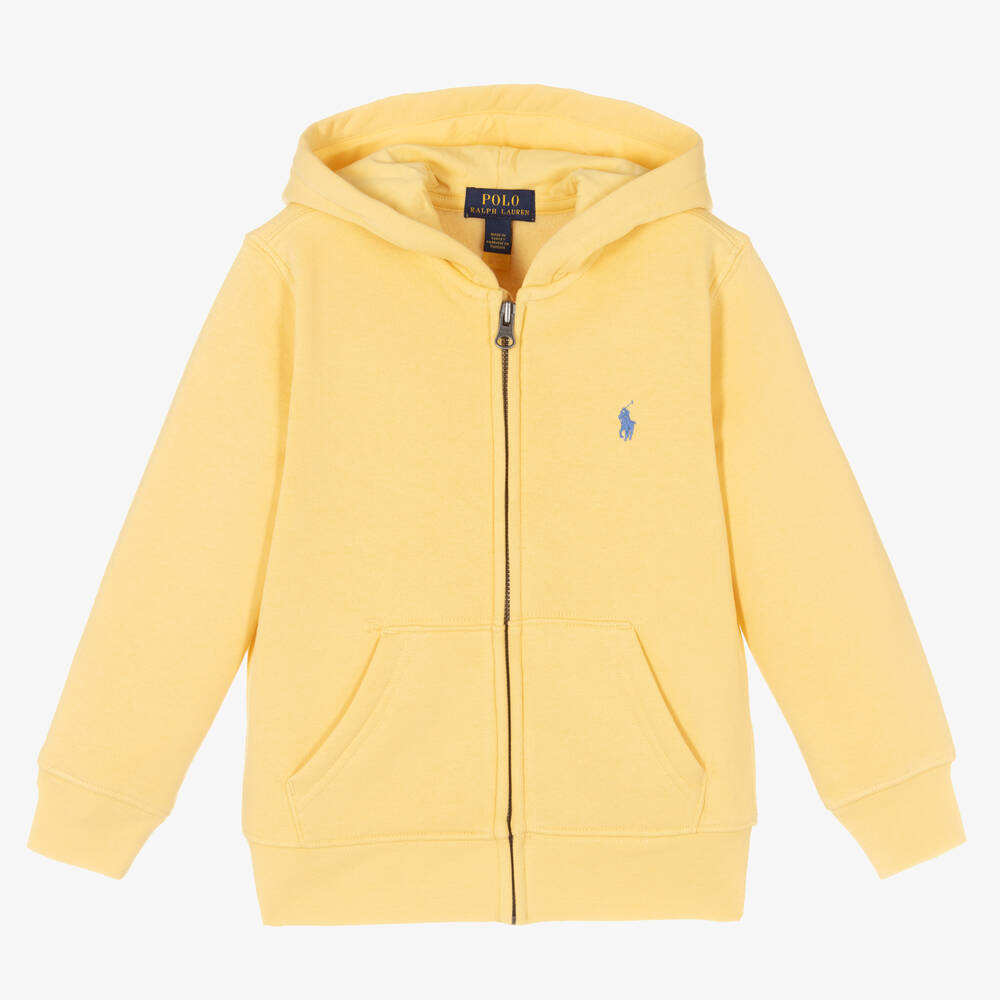 Polo Ralph Lauren - Yellow Cotton Zip-Up Top | Childrensalon