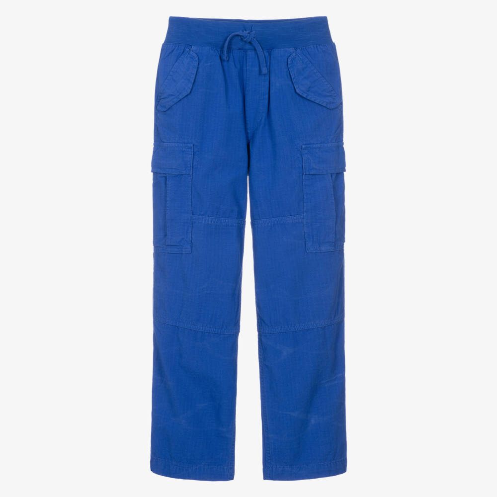 Ralph Lauren-Young Adventurers Blue Cargo Pants | Childrensalon Outlet