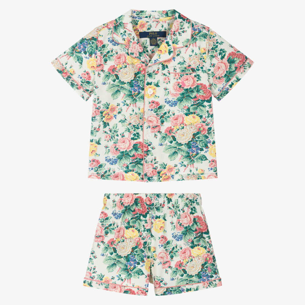 Ralph Lauren-طقم نوم عاجي مزهر للفتيات | Childrensalon Outlet