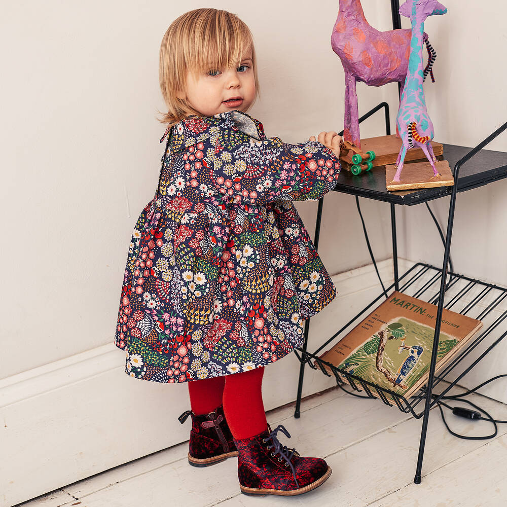 RaspberryPlum-Baby Girls Blue Floral Blouse | Childrensalon Outlet