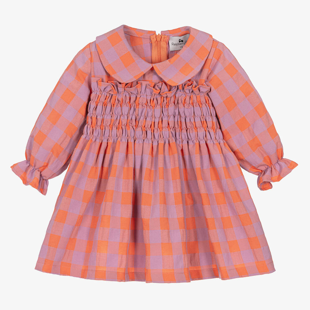 RaspberryPlum - Baby Girls Pink & Purple Gingham Dress | Childrensalon