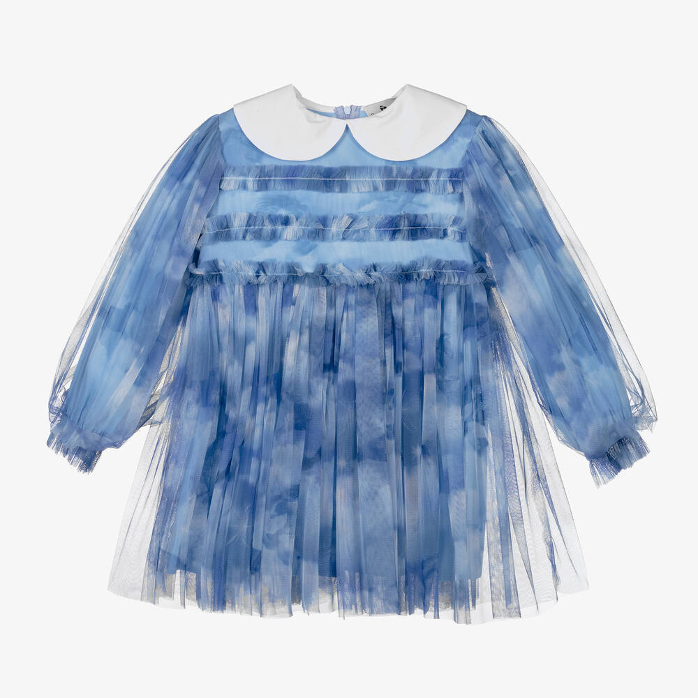 RaspberryPlum - Robe tulle bleu chevaux et étoiles | Childrensalon