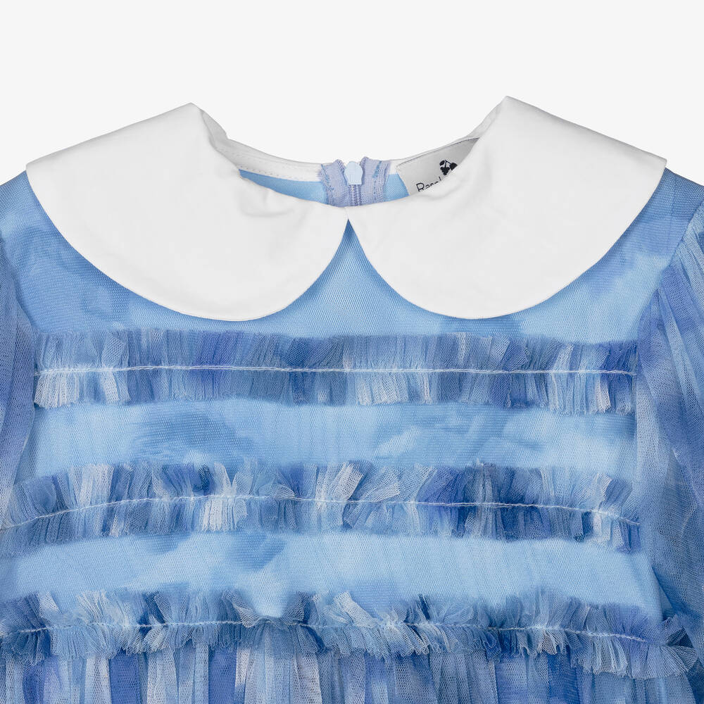 RaspberryPlum-Girls Blue Tulle Horse & Stars Dress | Childrensalon Outlet