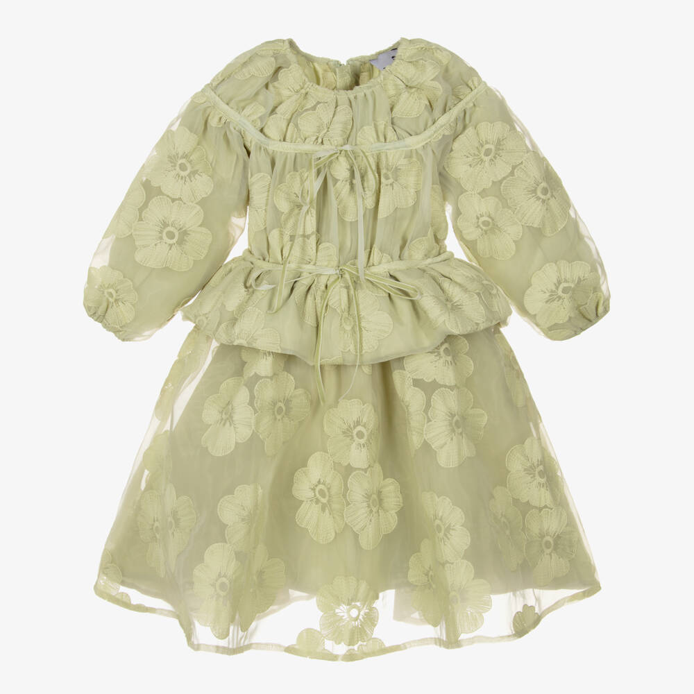 RaspberryPlum-Girls Delicate Floral Tulle Dress | Childrensalon Outlet