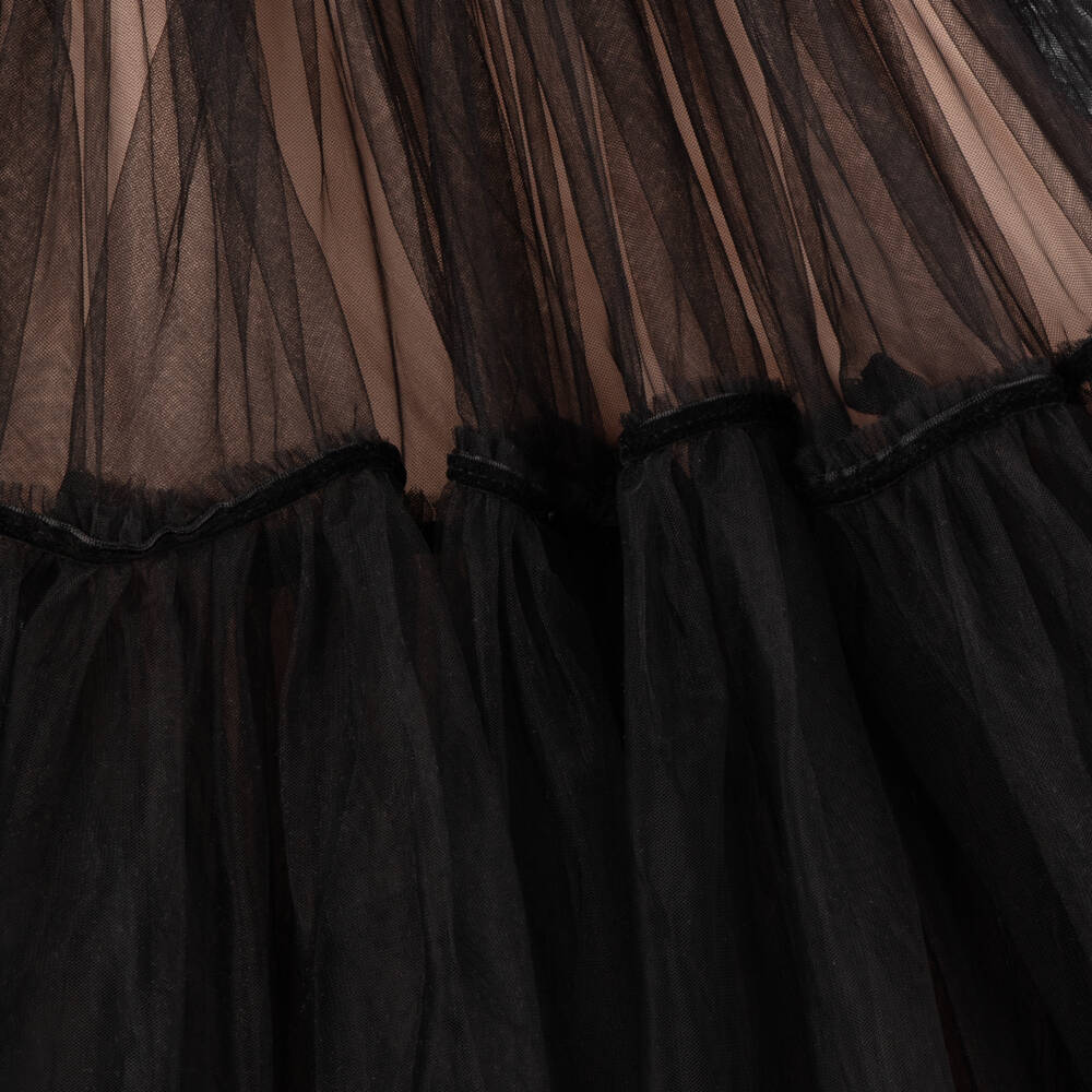RaspberryPlum-Girls Elegant Black Tulle Gown | Childrensalon Outlet