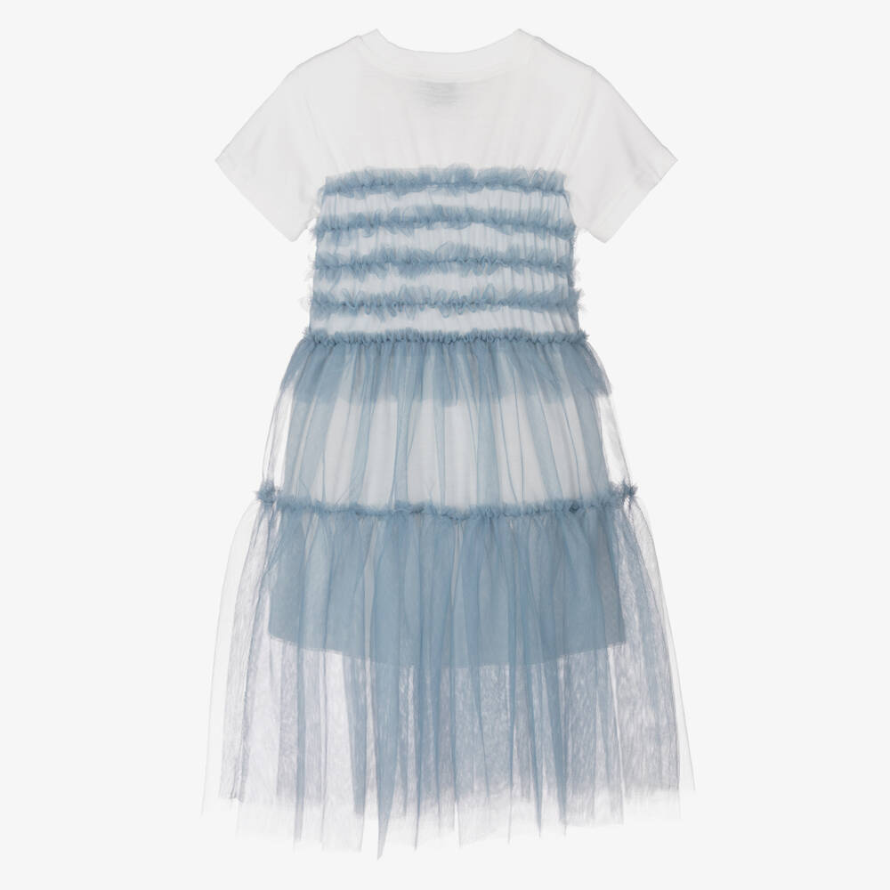 RaspberryPlum-Girls Elegant Blue Tulle Dress | Childrensalon Outlet