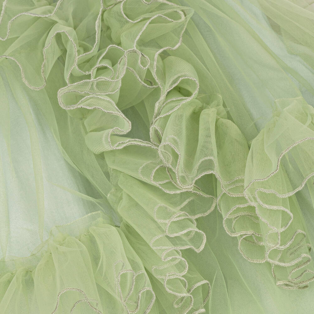 RaspberryPlum-Girls Elegant Green Tulle Frock | Childrensalon Outlet