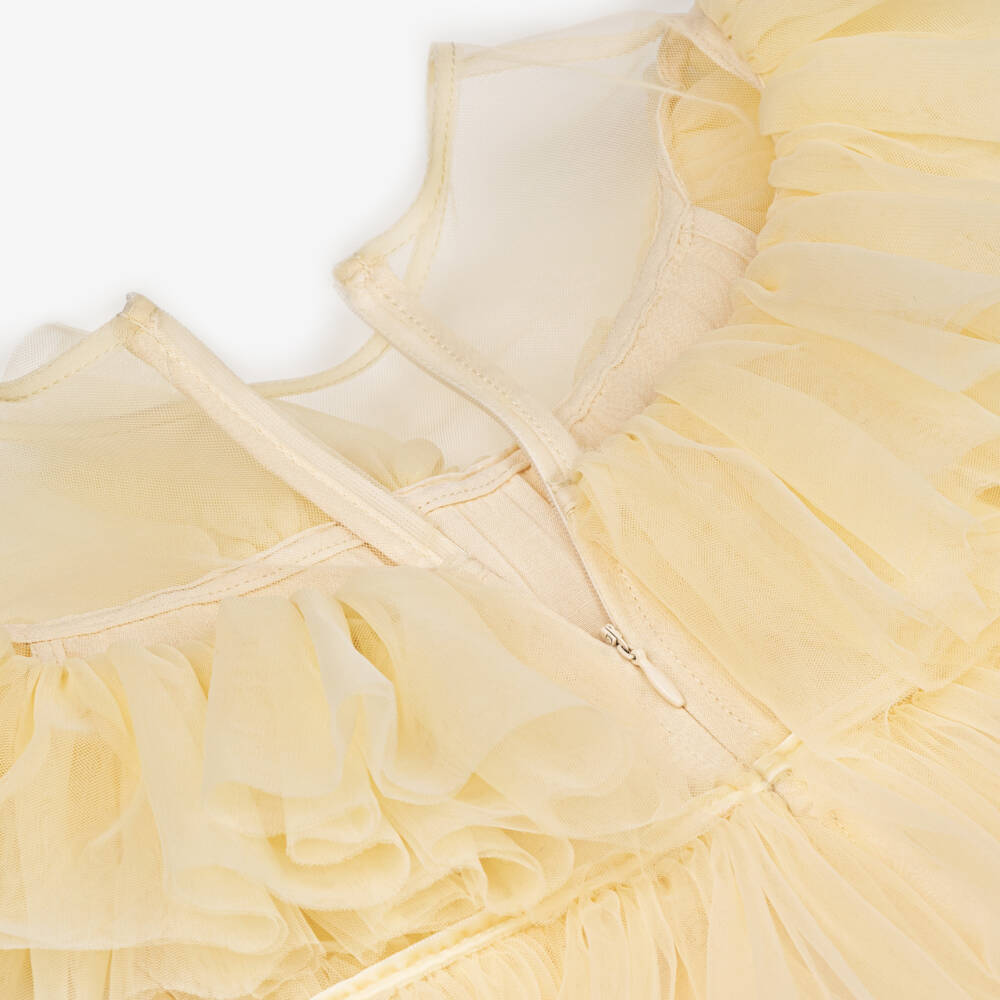 RaspberryPlum-Girls Elegant Ivory Tulle Frock | Childrensalon Outlet