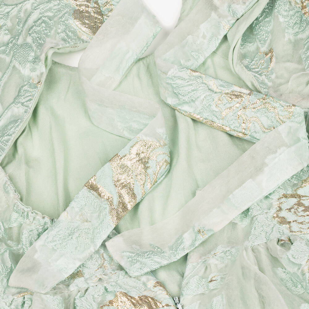 RaspberryPlum-Girls Emerald Jacquard Floral Dress | Childrensalon Outlet