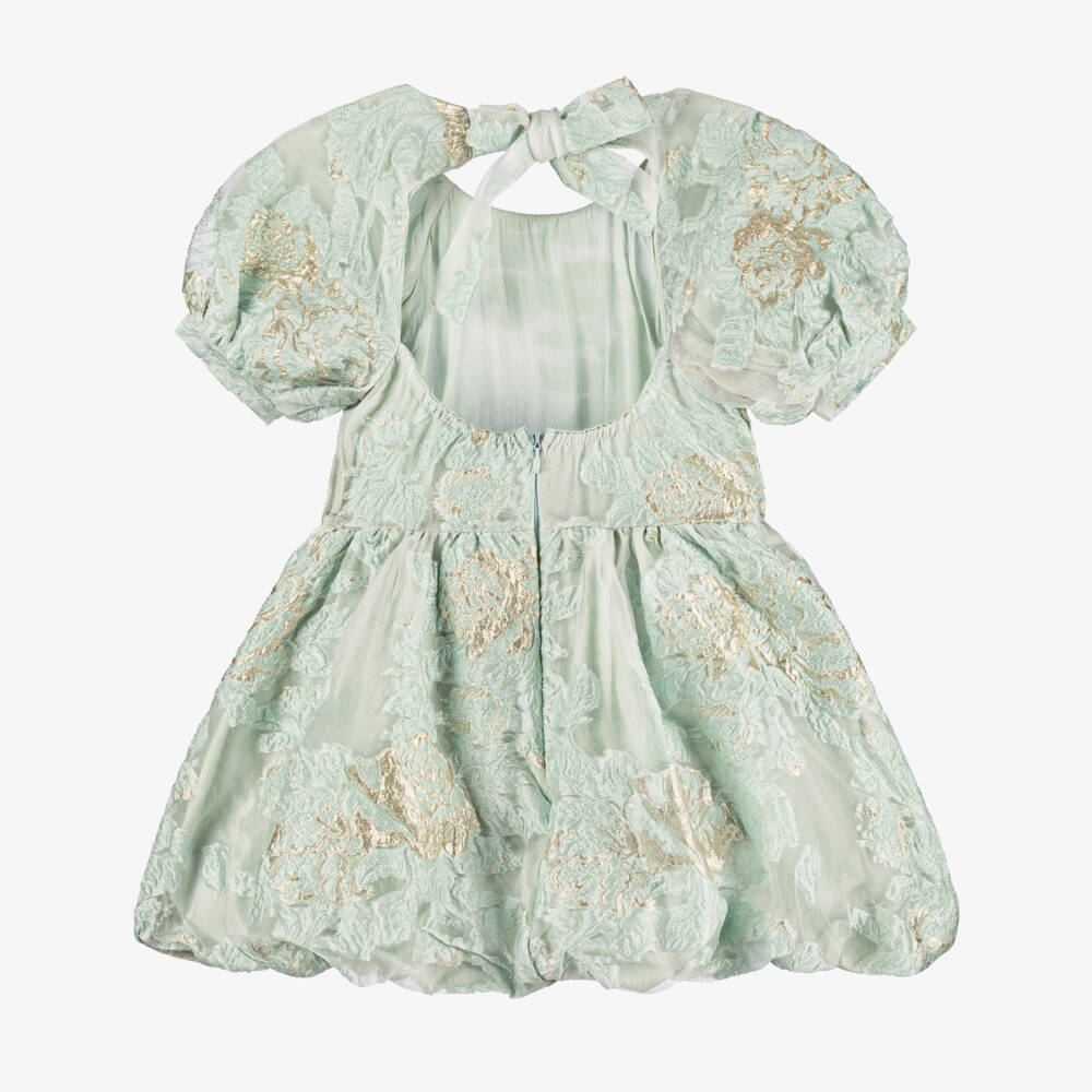 RaspberryPlum-Girls Emerald Jacquard Floral Dress | Childrensalon Outlet