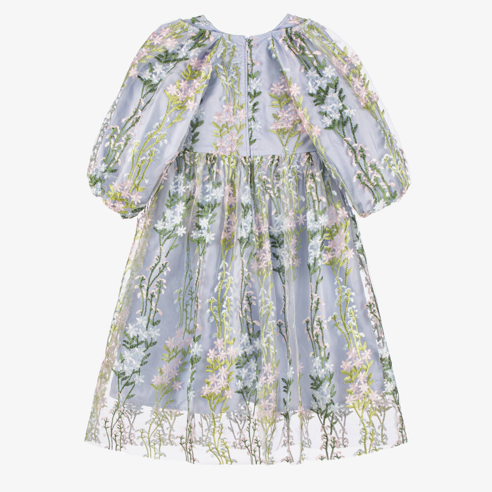 RaspberryPlum-Girls Floral Embroidered Gown | Childrensalon Outlet