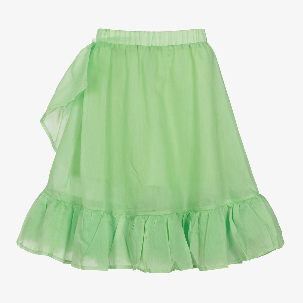 RaspberryPlum-Girls Green Ruffle Skirt | Childrensalon Outlet