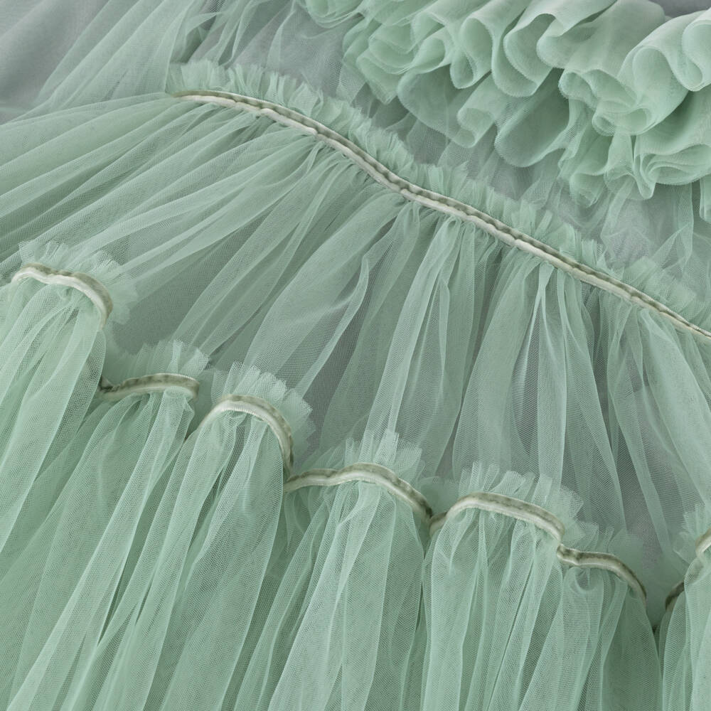 RaspberryPlum-Girls Green Tulle Frock | Childrensalon Outlet