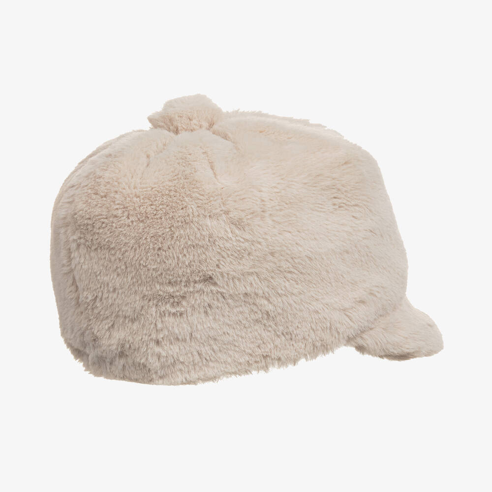 RaspberryPlum-Кремовая плюшевая шапка из искусственного меха | Childrensalon Outlet