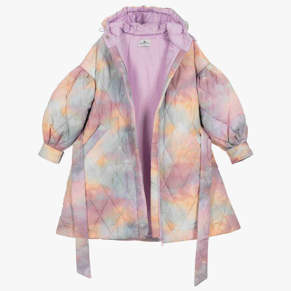 RaspberryPlum-Girls Lilac Purple Cloudy Sky Coat | Childrensalon Outlet