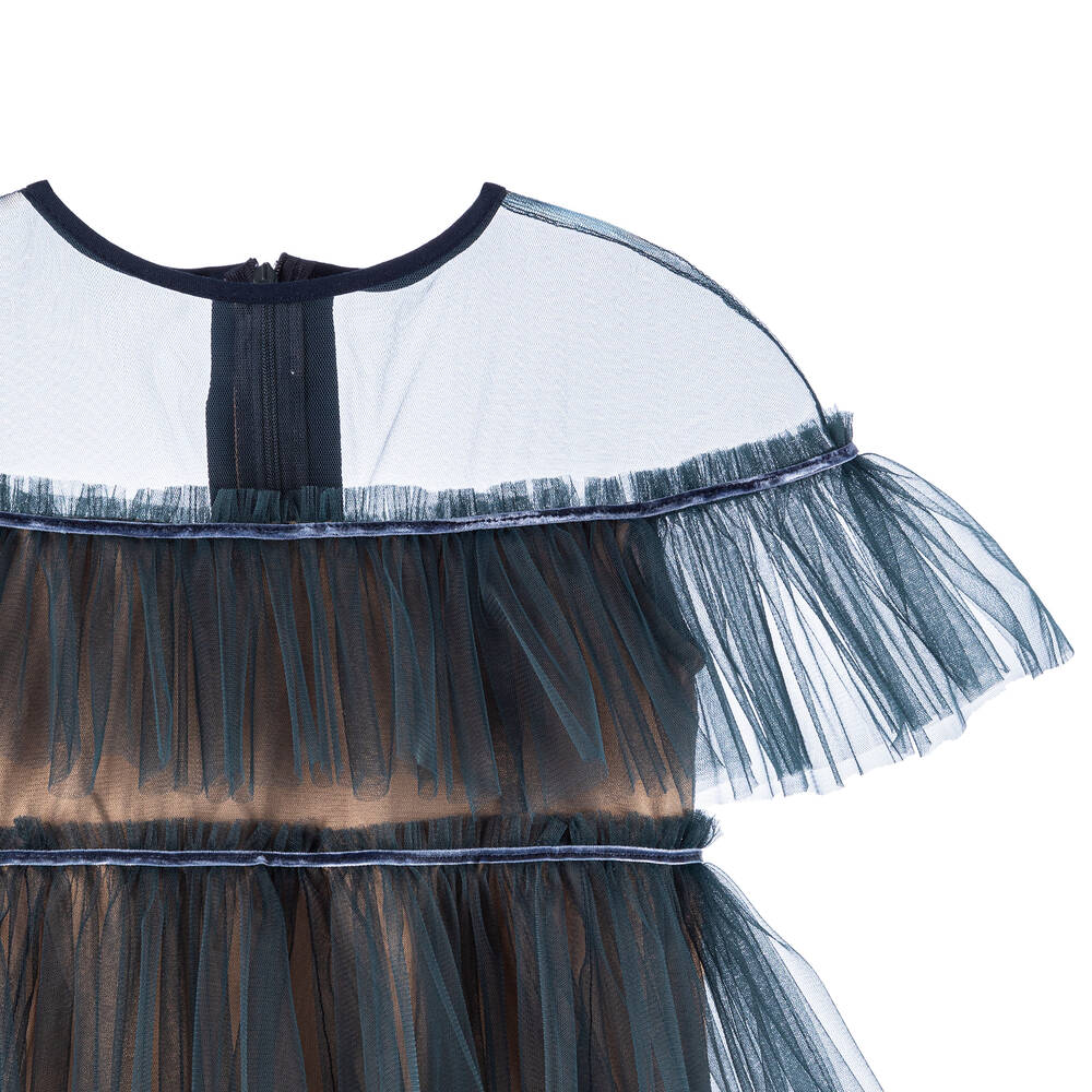 RaspberryPlum-Girls Midnight Blue Tulle Dress | Childrensalon Outlet