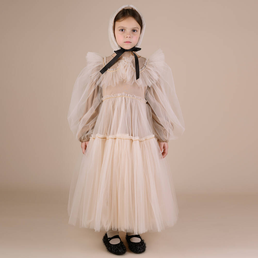 RaspberryPlum-Girls Pale Pink Tulle Gown | Childrensalon Outlet