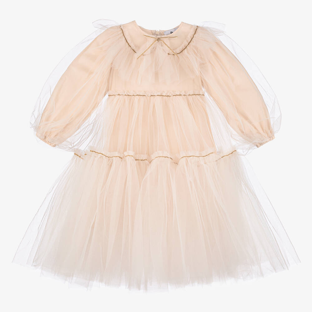 RaspberryPlum-Girls Pale Pink Tulle Gown | Childrensalon Outlet