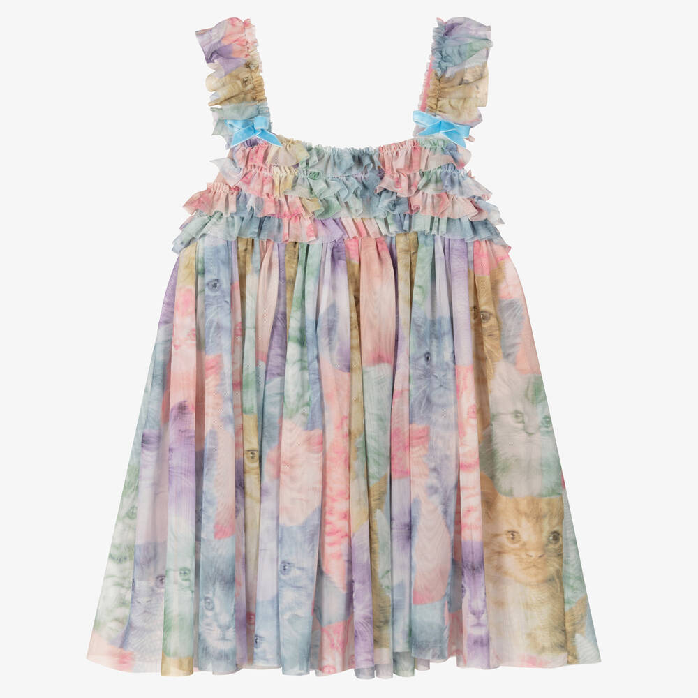 RaspberryPlum - Robe rose pastel en tulle chatons | Childrensalon