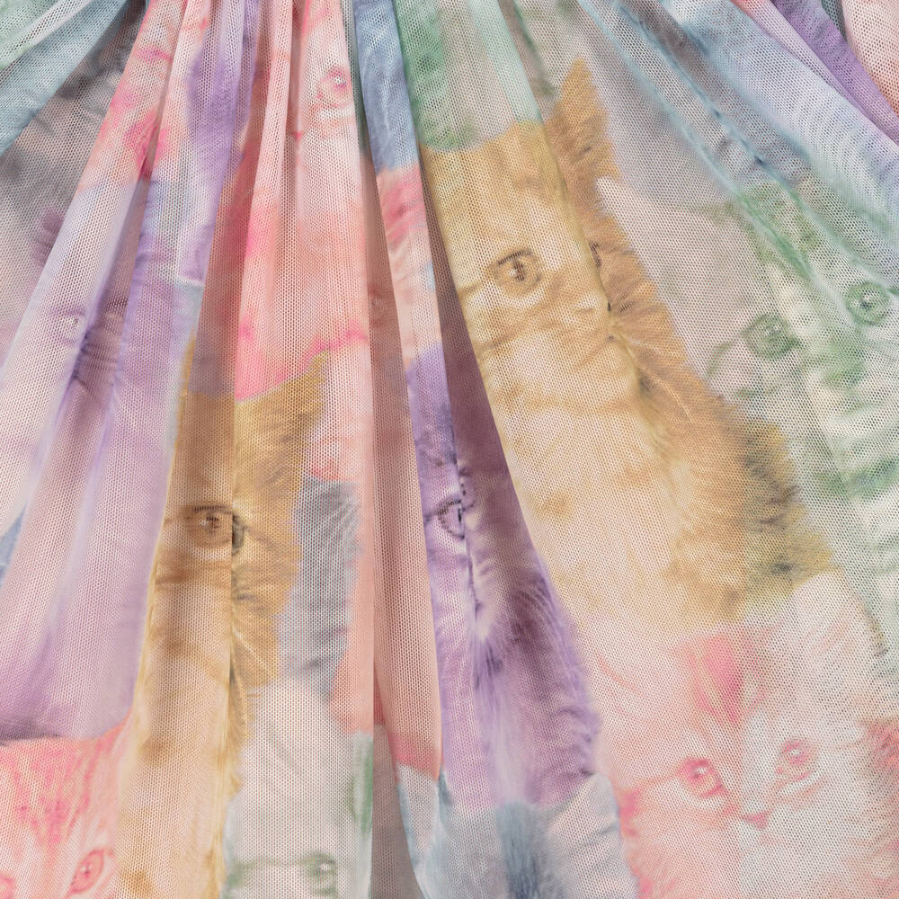 RaspberryPlum-Розовое платье из тюля с котятами | Childrensalon Outlet