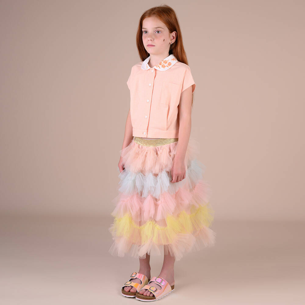 RaspberryPlum-Girls Pastel Pink Tulle Skirt | Childrensalon Outlet