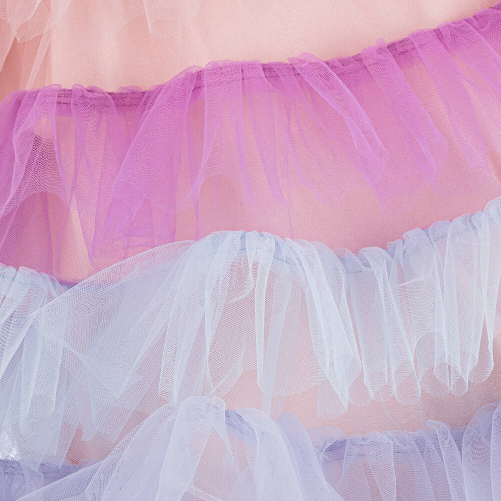 RaspberryPlum-Girls Pastel Tiered Tulle Dress | Childrensalon Outlet