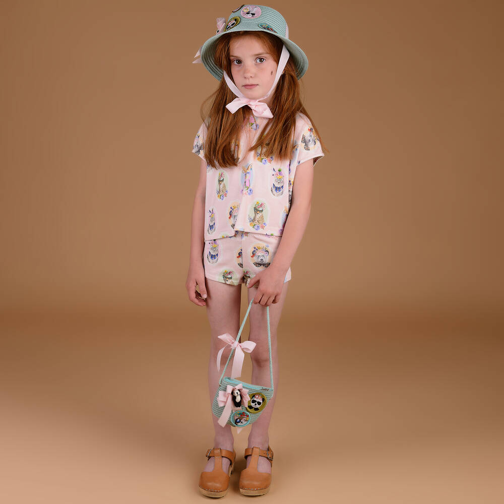 راسبيري بلام -تيشيرت فيسكوز جيرسي لون زهري للبنات | Childrensalon Outlet