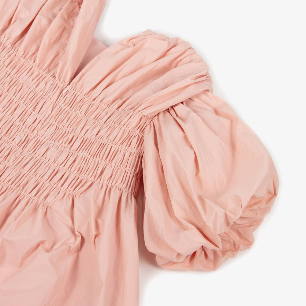 RaspberryPlum-Girls Pink Dress with Red Bow | Childrensalon Outlet