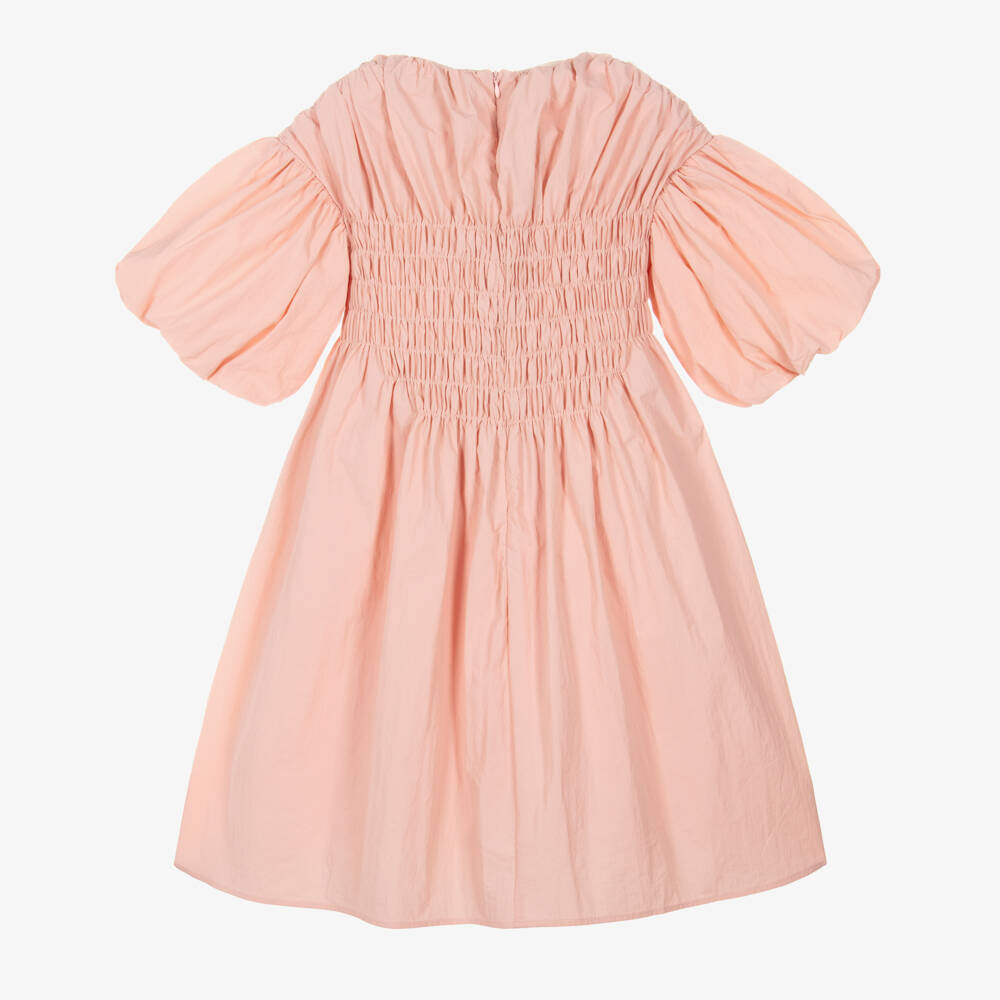 RaspberryPlum-Girls Pink Dress with Red Bow | Childrensalon Outlet