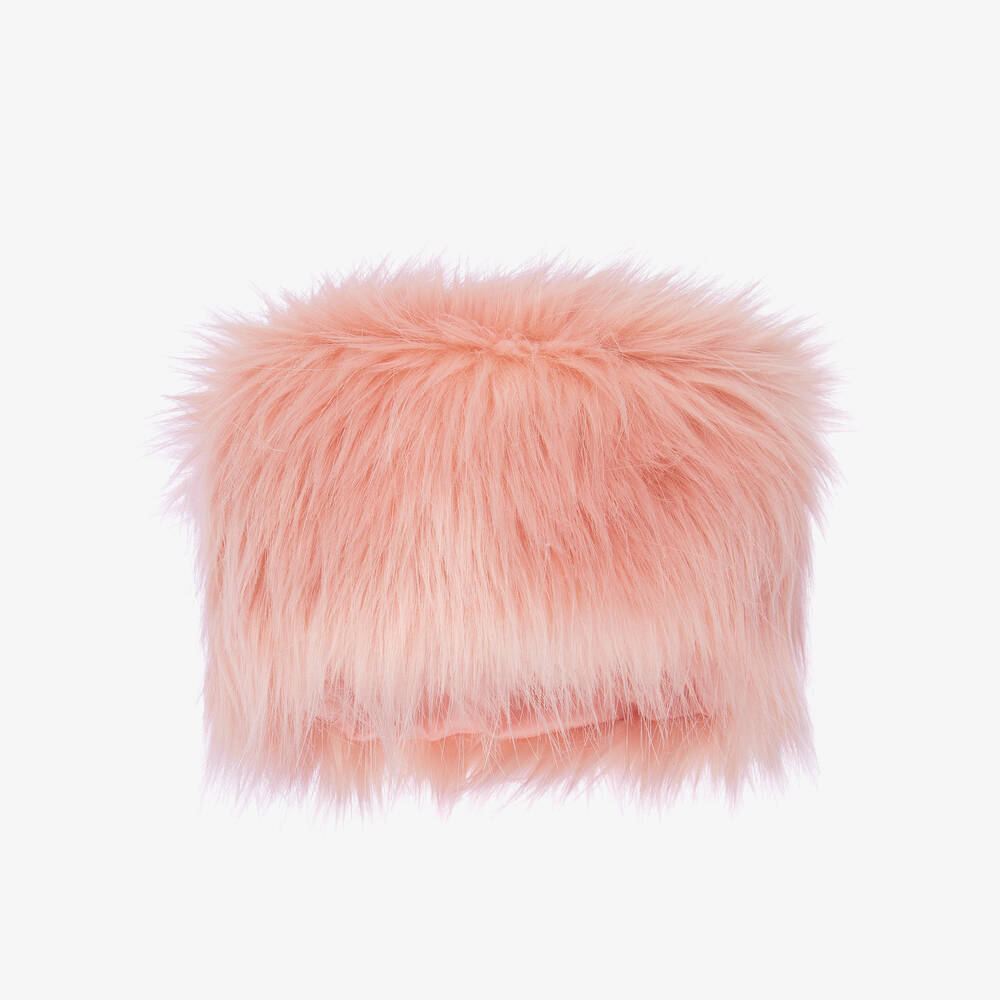 RaspberryPlum-Girls Pink Faux Fur Hat | Childrensalon Outlet