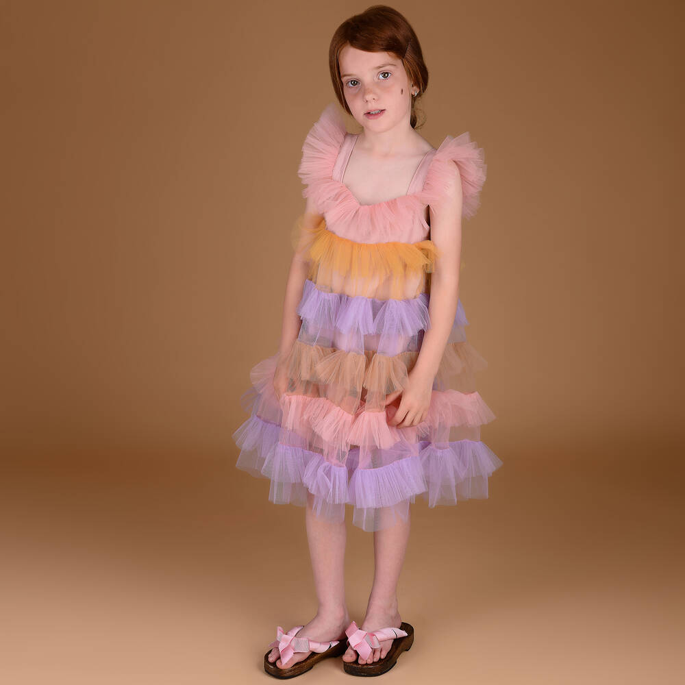 RaspberryPlum-Разноцветное платье из тюля | Childrensalon Outlet