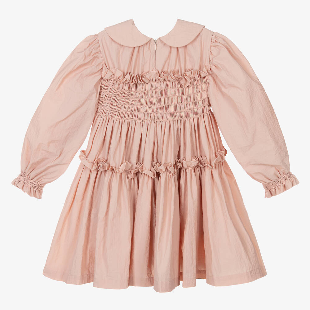 RaspberryPlum-فستان مزين بكشكش لون زهري | Childrensalon Outlet