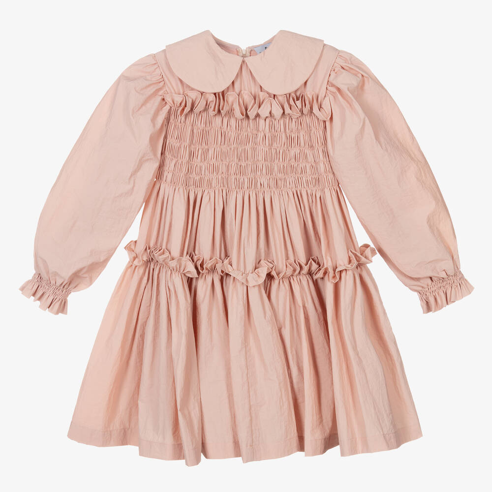 RaspberryPlum - Розовое платье с рюшами для девочек | Childrensalon