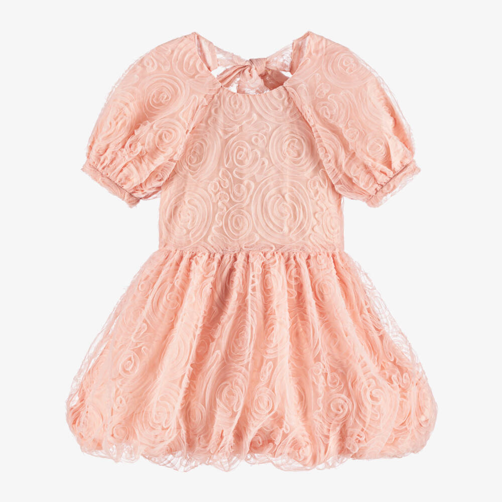 RaspberryPlum-Платье из розового тюля с цветами для девочек | Childrensalon Outlet