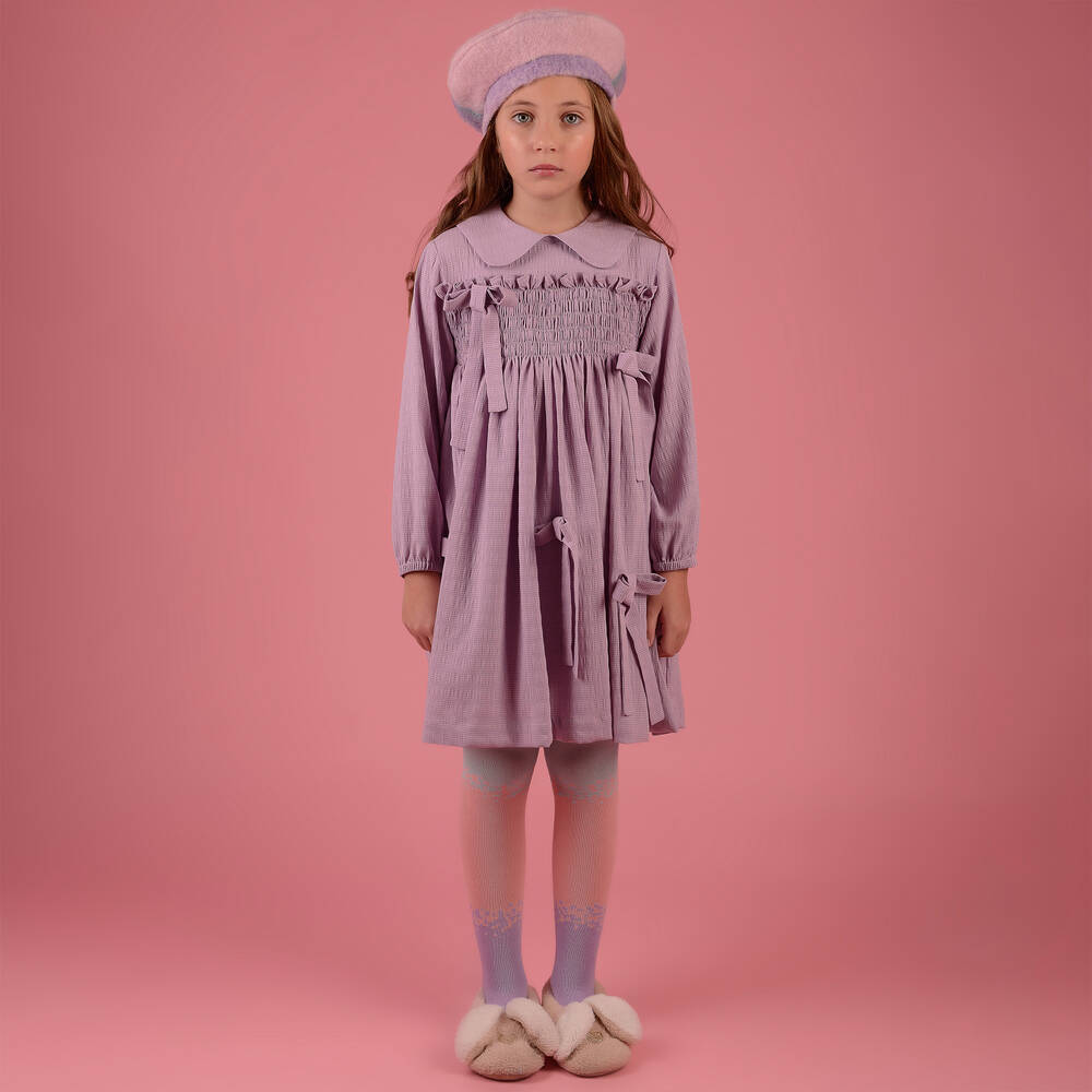 RaspberryPlum-Фиолетовое платье с бантиками | Childrensalon Outlet