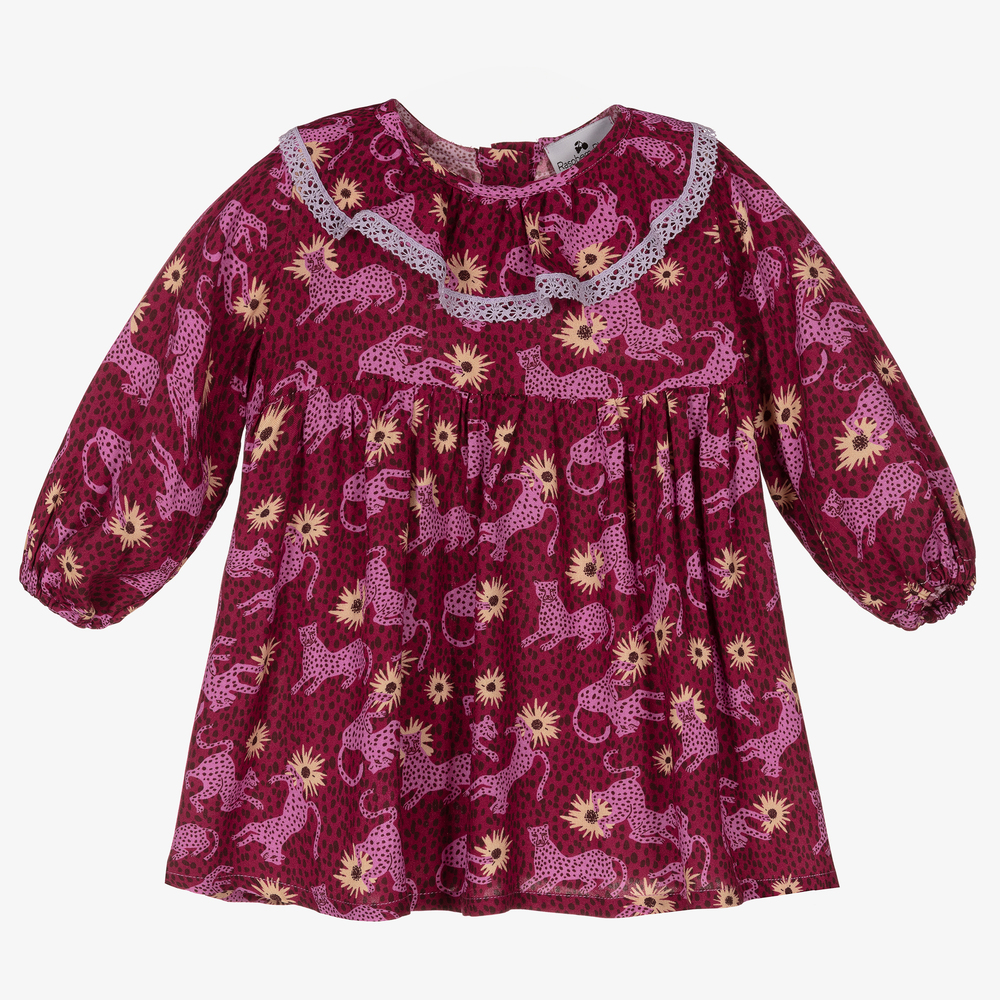 RaspberryPlum - Robe violette guépard fille | Childrensalon