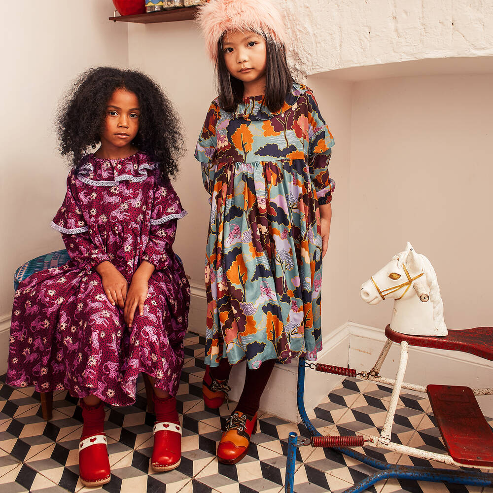 RaspberryPlum-Girls Purple Cheetah Dress  | Childrensalon Outlet