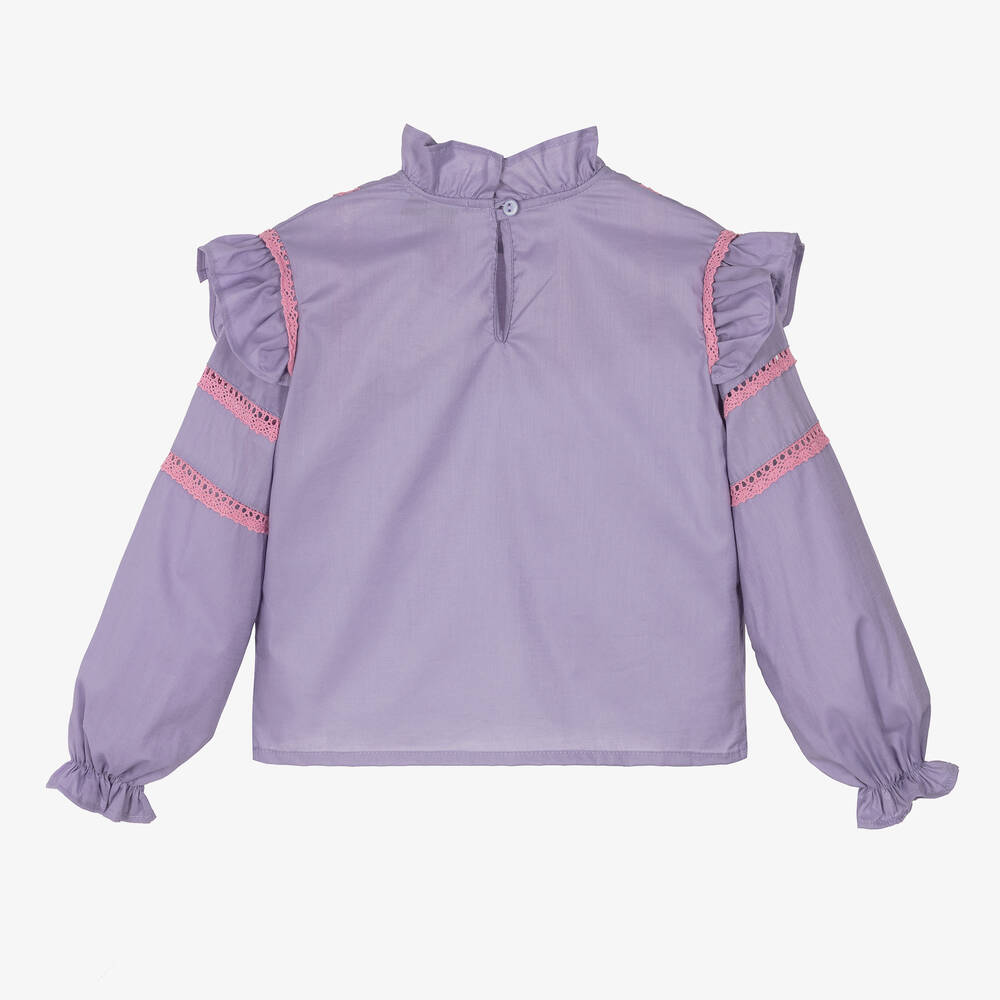 RaspberryPlum-Фиолетовая хлопковая блузка | Childrensalon Outlet