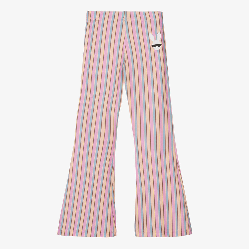 RaspberryPlum-Girls Purple Striped Flared Trousers | Childrensalon Outlet