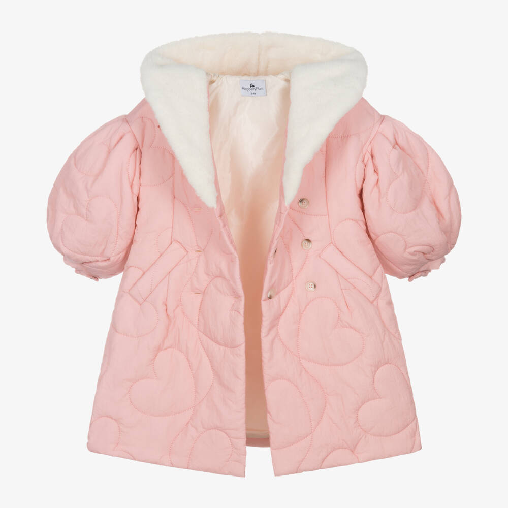 راسبيري بلام -معطف بهودي مبطن لون زهري للبنات | Childrensalon Outlet