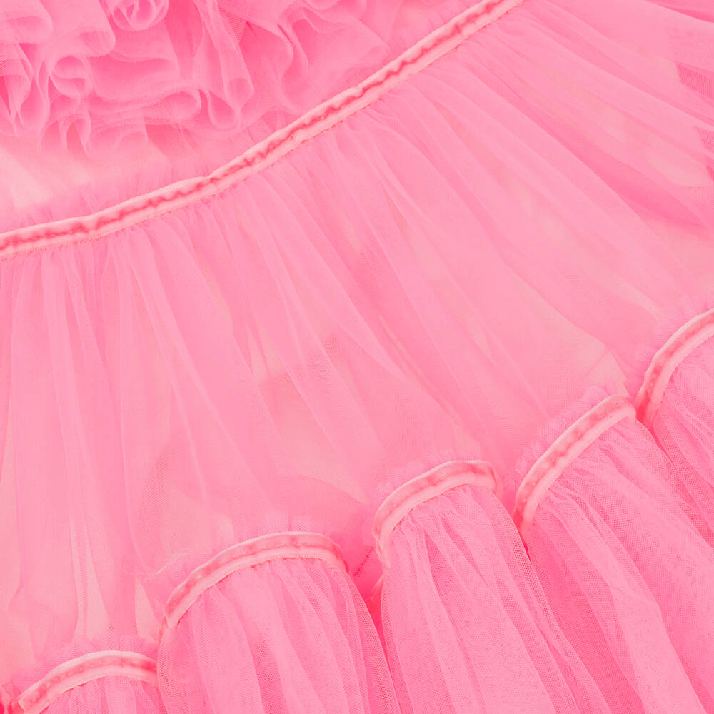 RaspberryPlum-Платье из сияющего пурпурного тюля с рюшами для девочек | Childrensalon Outlet