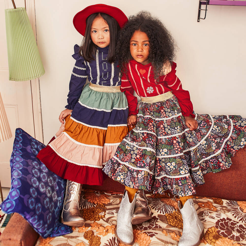 RaspberryPlum-Girls Red Lace Cotton Blouse | Childrensalon Outlet