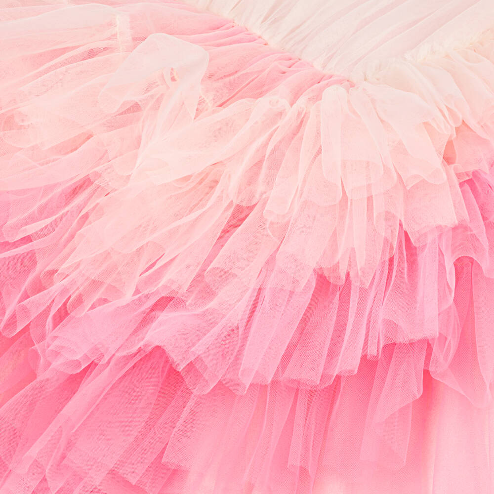 RaspberryPlum-فستان وردي غير متماثل للبنات مع كشكش | Childrensalon Outlet